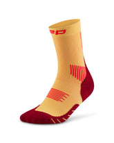 Core Run 5.0 Mid Cut Socks Women - Marigold/Burgundy
